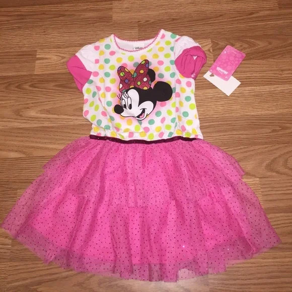 Disney Dresses | Minnie Mouse Dress | Color: Pink/White | Size: 5g | Kylaj12's Closet